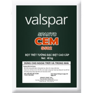 Bột trét tường đặc biệt cao cấp Valspar Spanyc Cem S502 - 40 kg